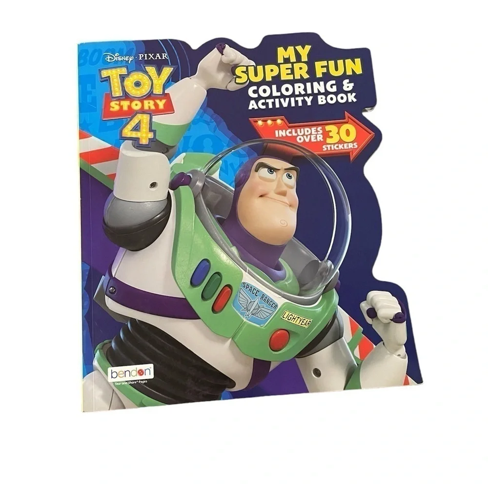 Big Size Coloring and Activity Book Toy Story 80 Pages, 30 Stickers (1Pcs)